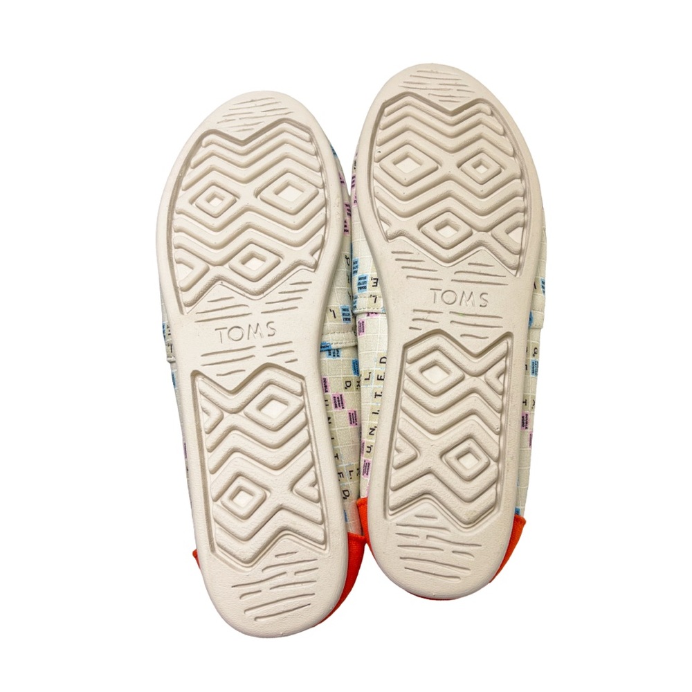 TOMS x SCRABBLE Alpargata Classic Canvas Slip On Flats Size 9 NEW - Picture 7 of 8